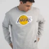 MAJESTIC LA Lakers Logo Crew Sweatshirt