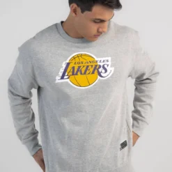 MAJESTIC LA Lakers Logo Crew Sweatshirt
