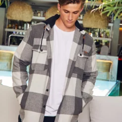 Square Off Hooded Flanno