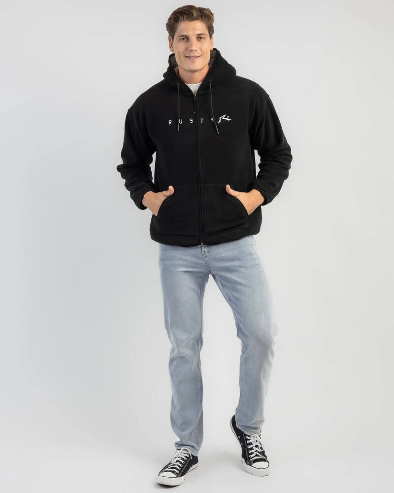 Rusty In Line Sherpa Zip Thru Polar Fleece Sweatshirt - Image 2
