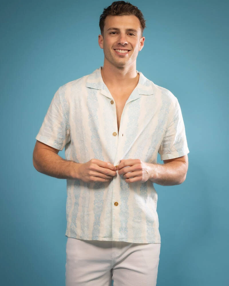 Rhythm Pineapple Stripe Short Sleeve Shirt